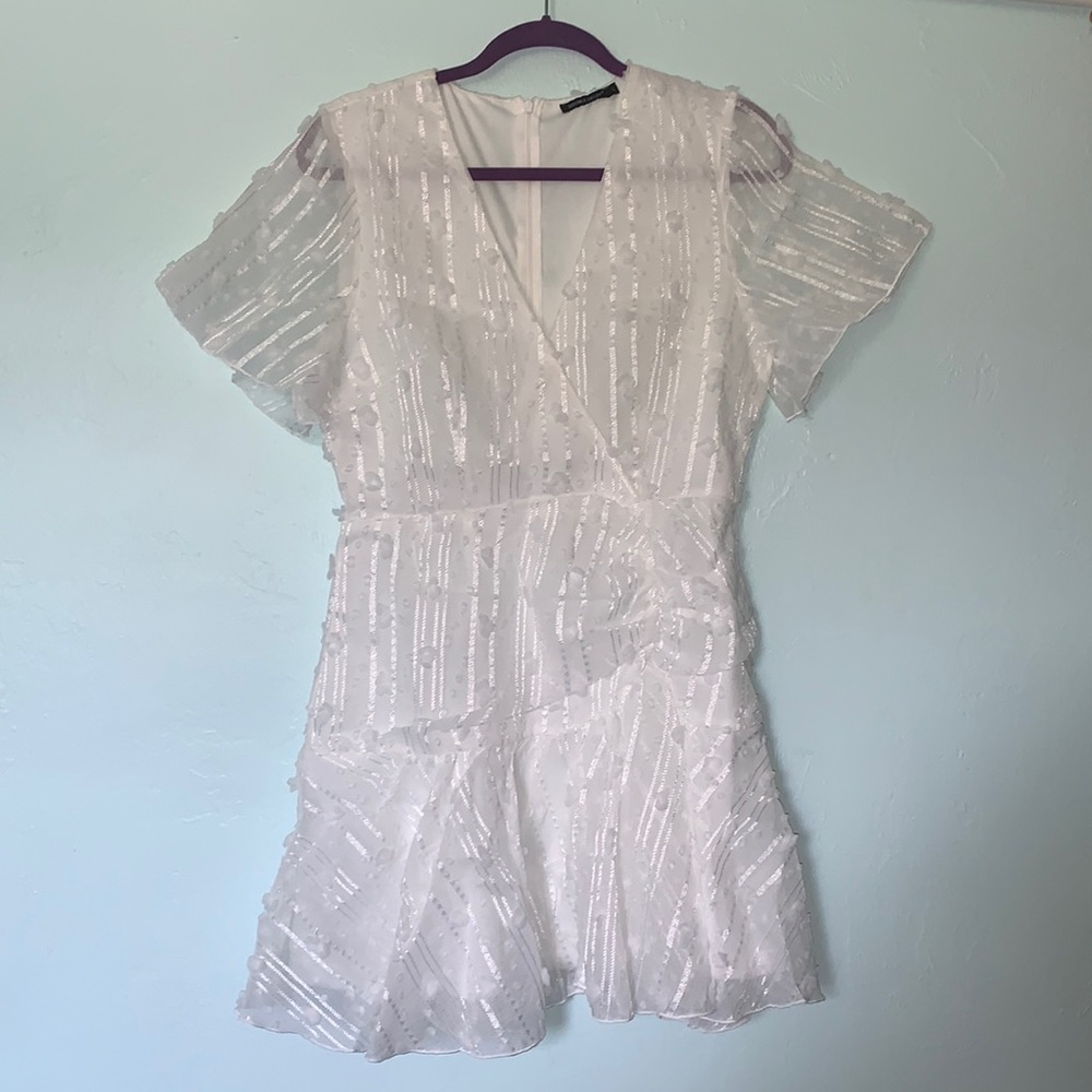 White graduation dress size L